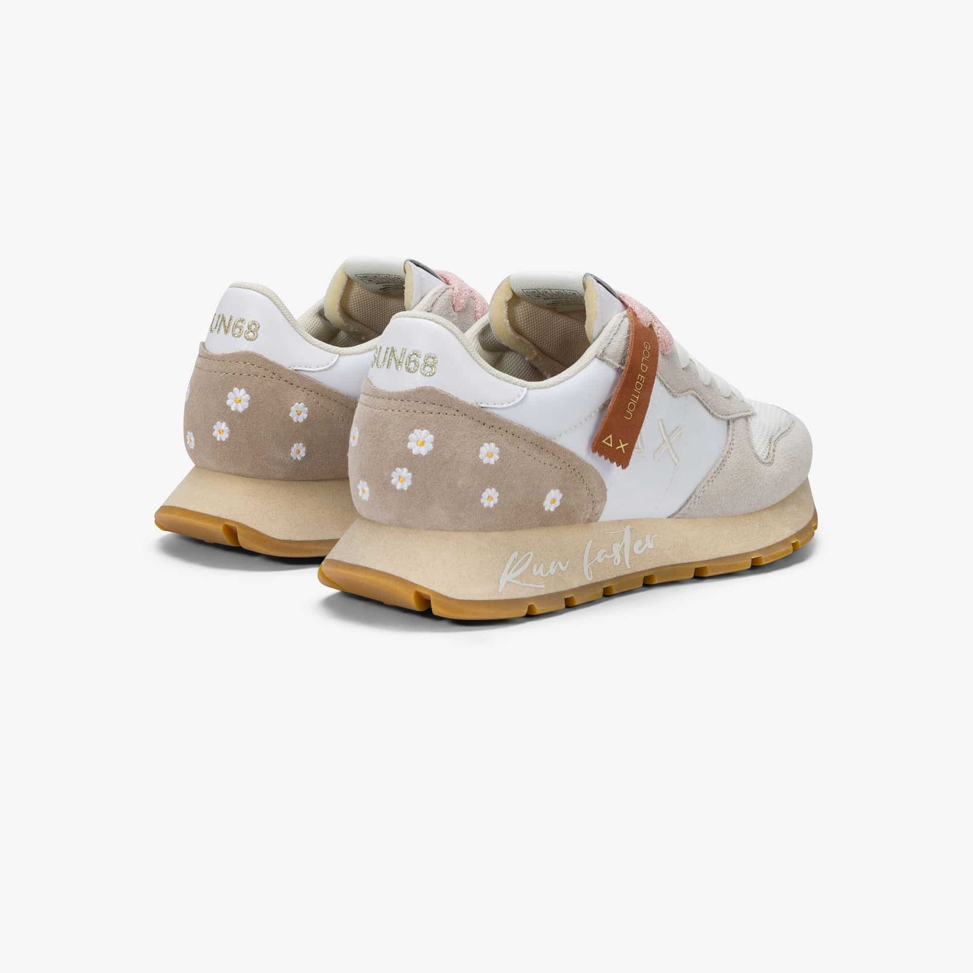 נעלי סניקרס לאישה SUN68 ALLY VINTAGE SNEAKER- OFF WHITE