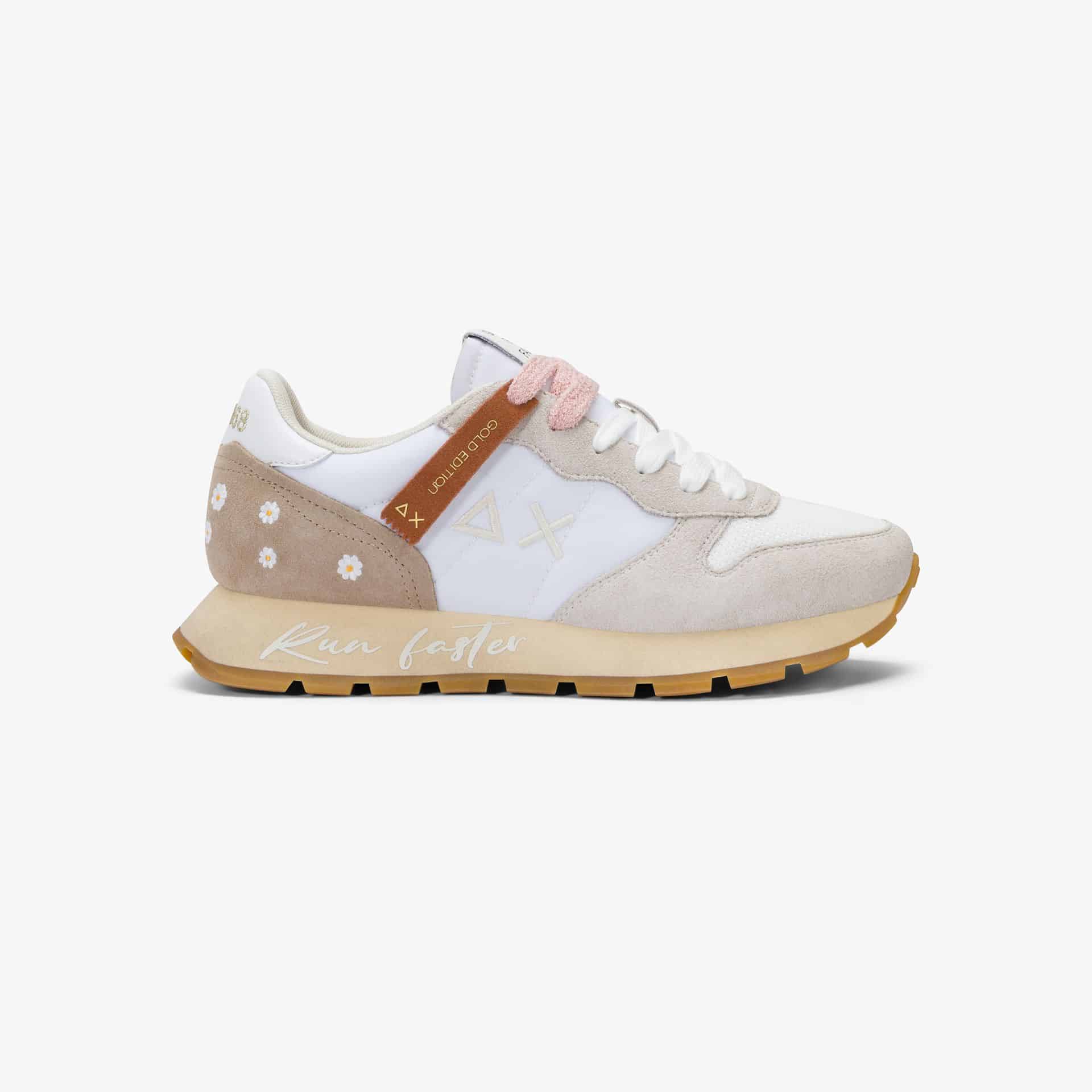 נעלי סניקרס לאישה SUN68 ALLY VINTAGE SNEAKER- OFF WHITE