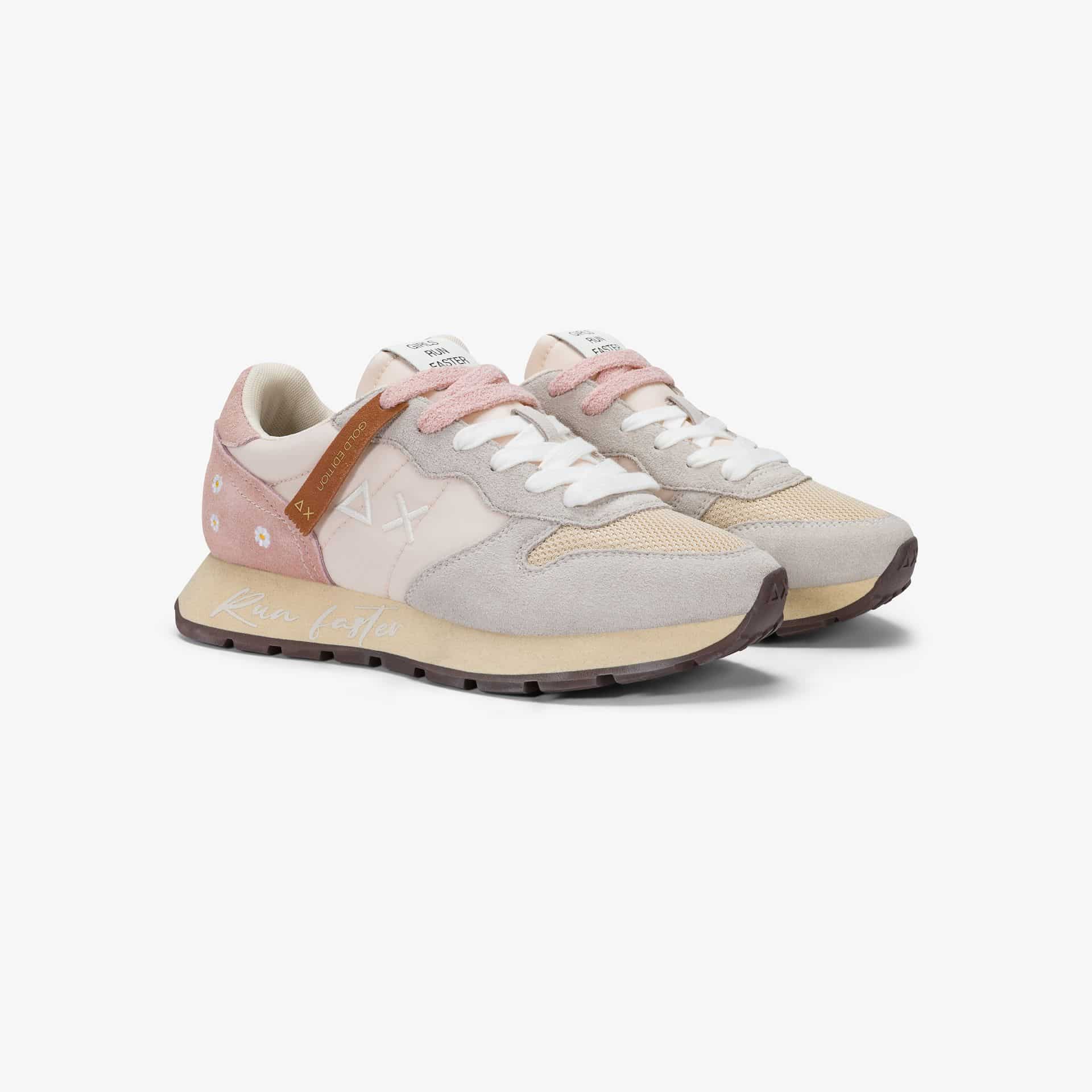 נעלי סניקרס לאישה SUN68 ALLY VINTAGE SNEAKER- PORCELAIN PINK