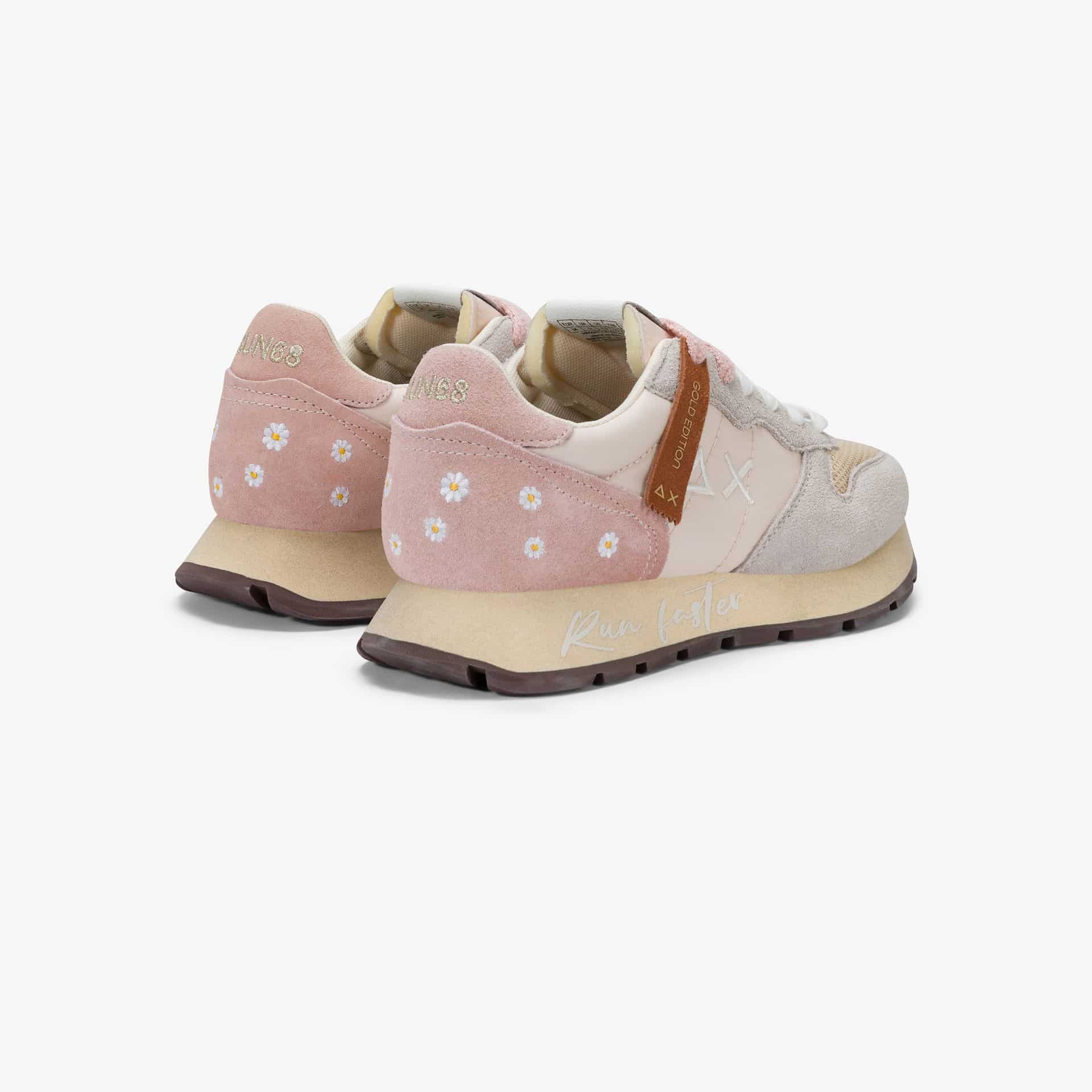 נעלי סניקרס לאישה SUN68 ALLY VINTAGE SNEAKER- PORCELAIN PINK