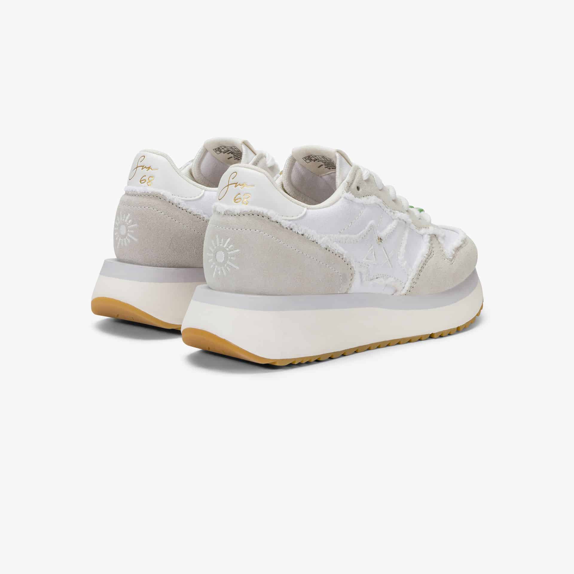 נעלי סניקרס לאישה SUN68 BIG STARGIRL CANVAS- WHITE