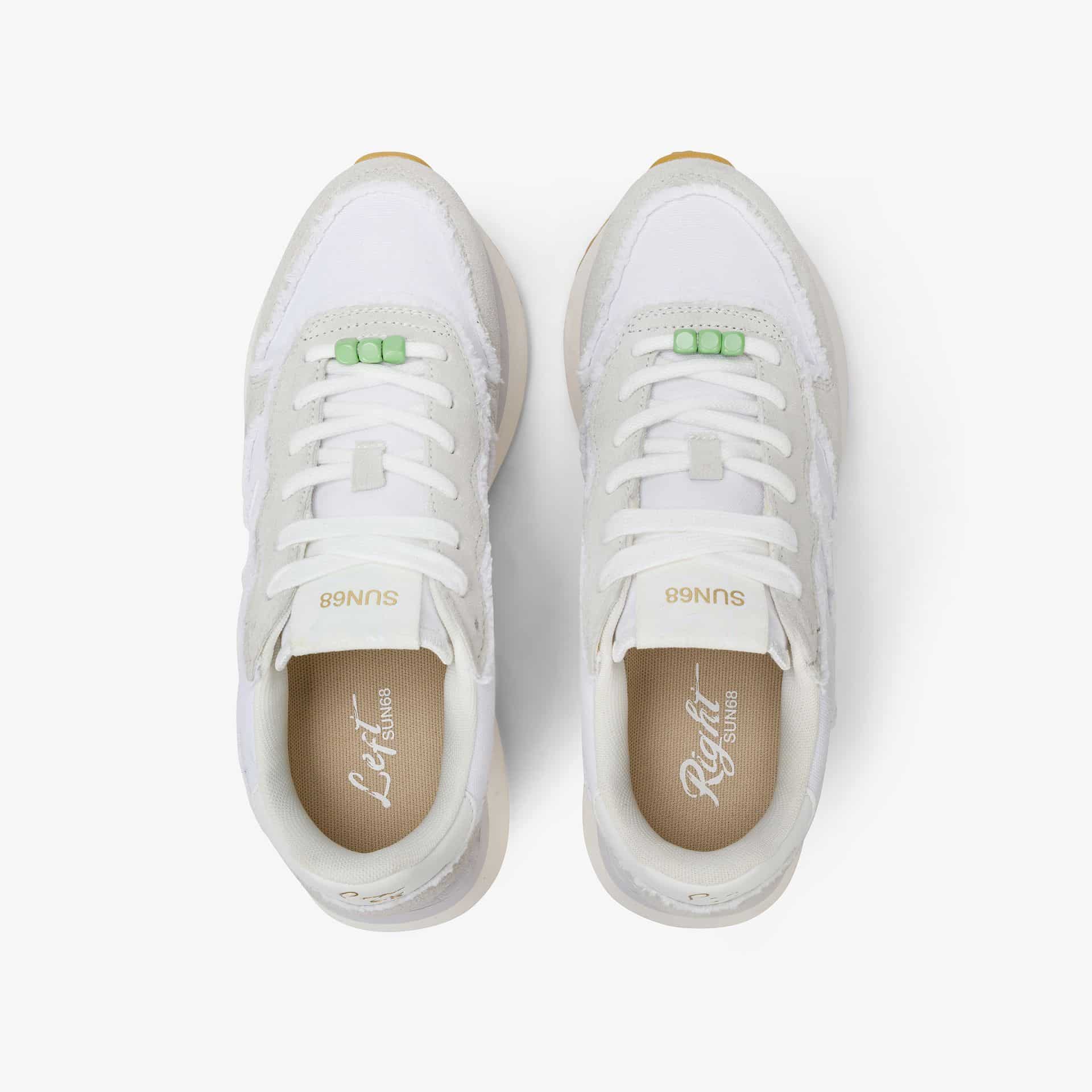 נעלי סניקרס לאישה SUN68 BIG STARGIRL CANVAS- WHITE