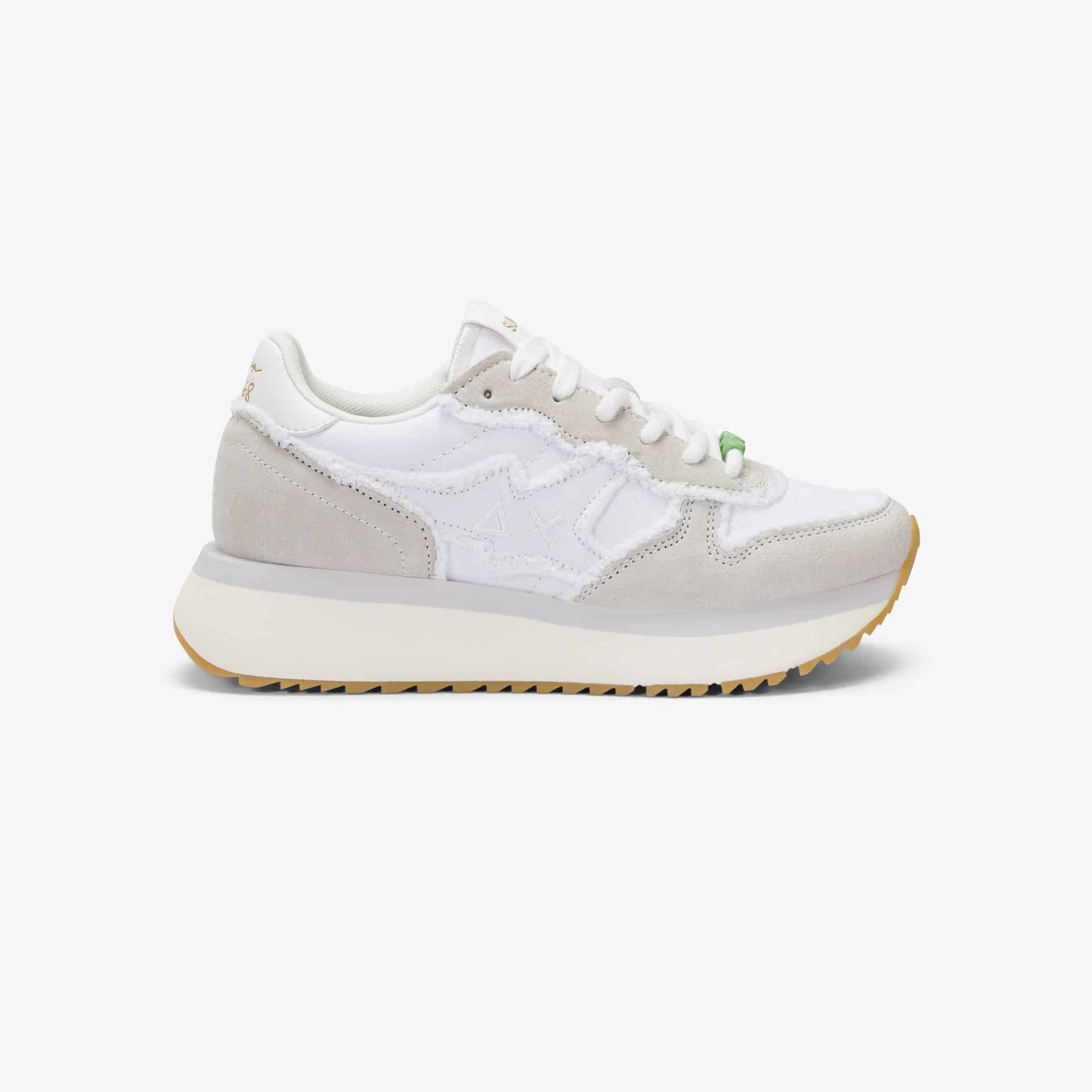 נעלי סניקרס לאישה SUN68 BIG STARGIRL CANVAS- WHITE