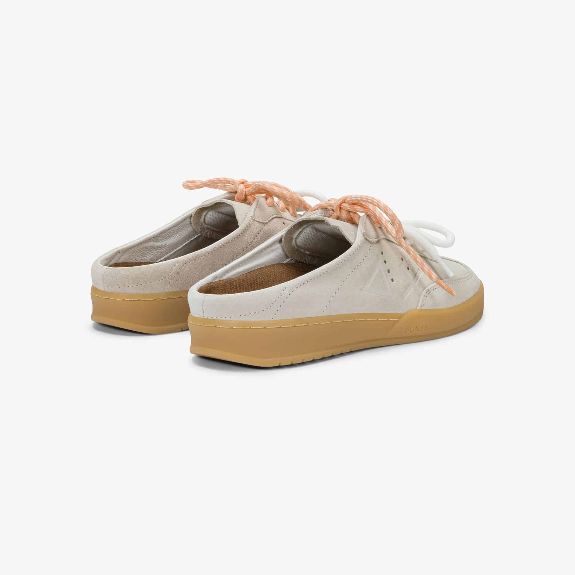 נעליים לאישה SUN68 CALIFORNIA SUN SUEDE SABOT- OFF WHITE