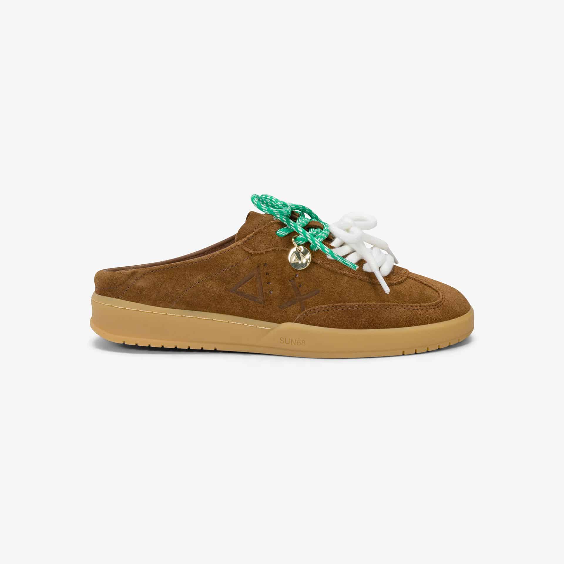 נעליים לאישה SUN68 CALIFORNIA SUN SUEDE SABOT- FOX BROWN