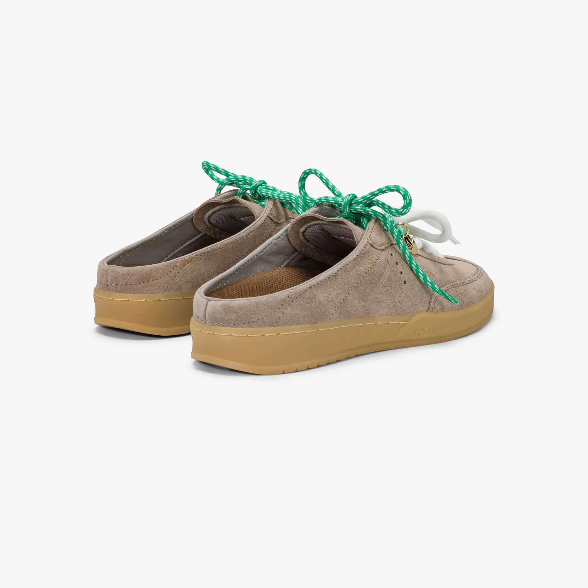נעליים לאישה SUN68 CALIFORNIA SUN SUEDE SABOT- STONE GREY