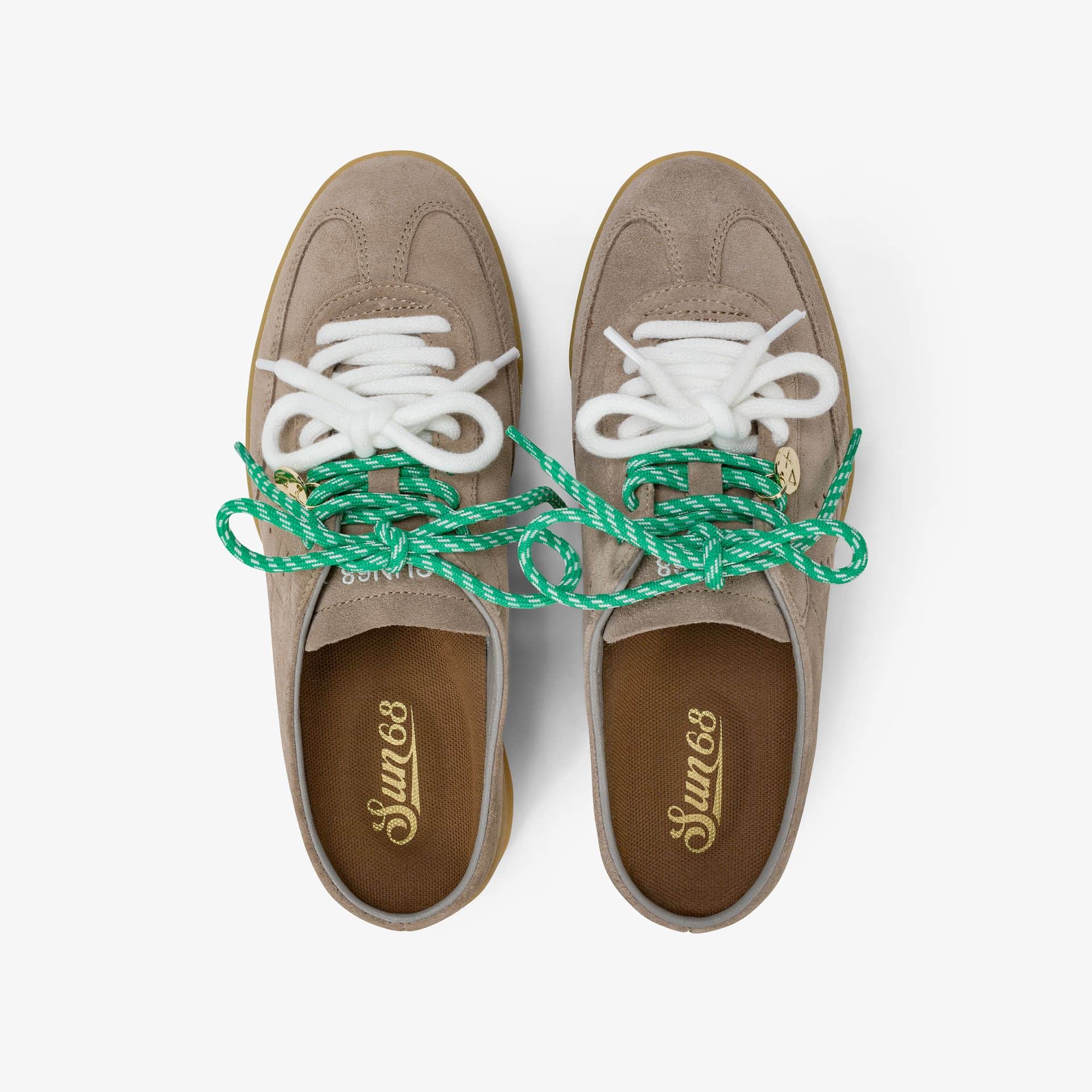 נעליים לאישה SUN68 CALIFORNIA SUN SUEDE SABOT- STONE GREY