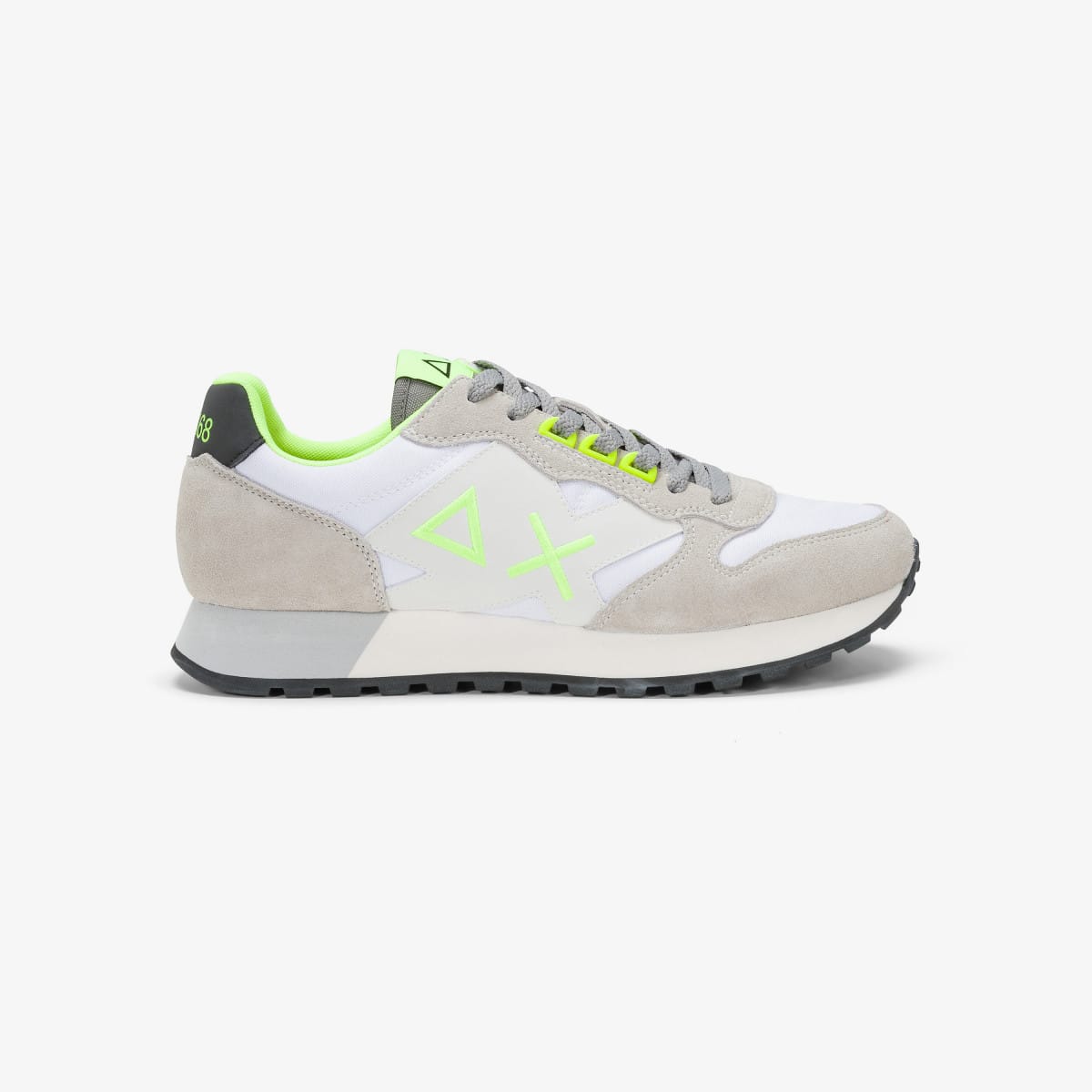 נעלי סניקרס לגבר SUN68 JAKI FLUO - White