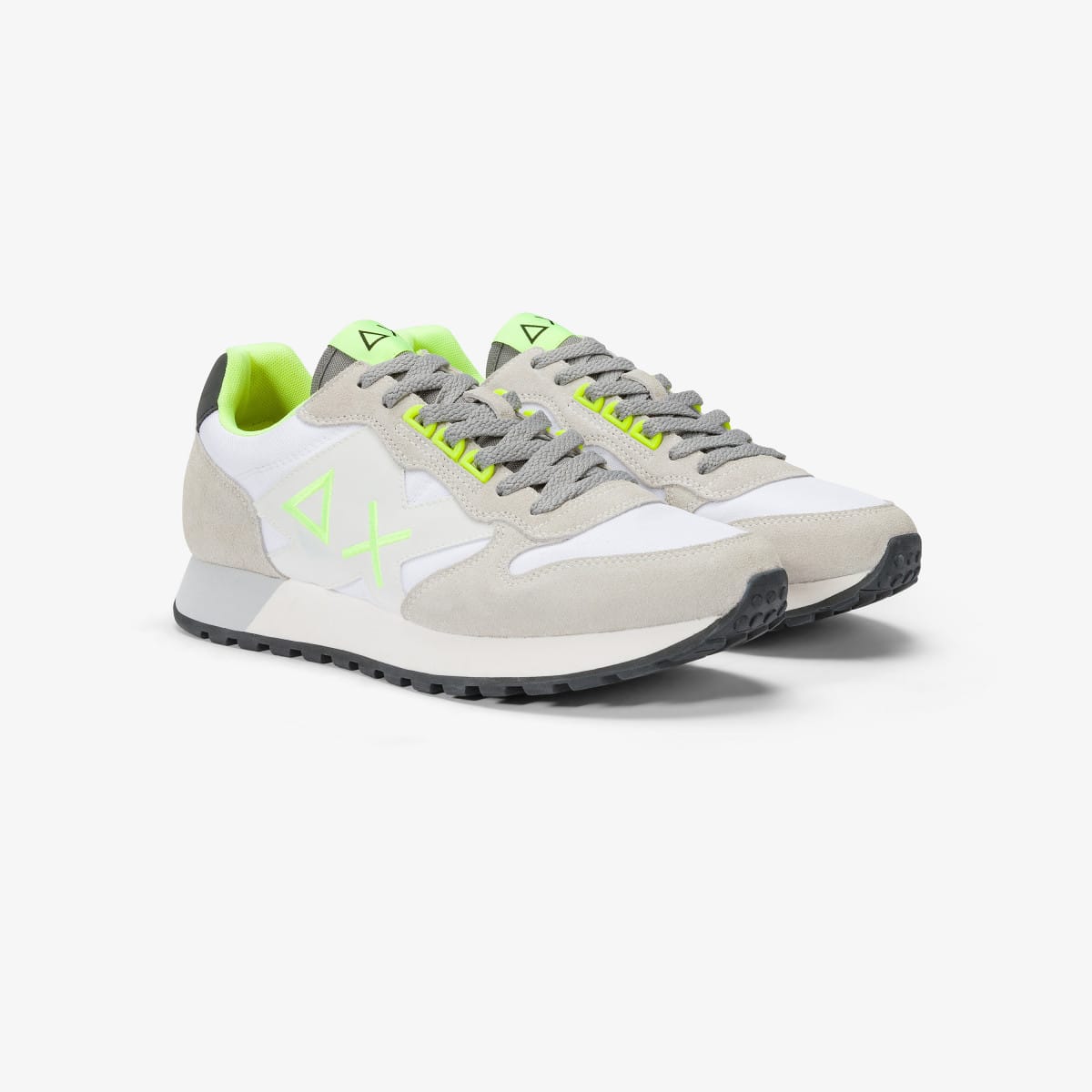 נעלי סניקרס לגבר SUN68 JAKI FLUO - White