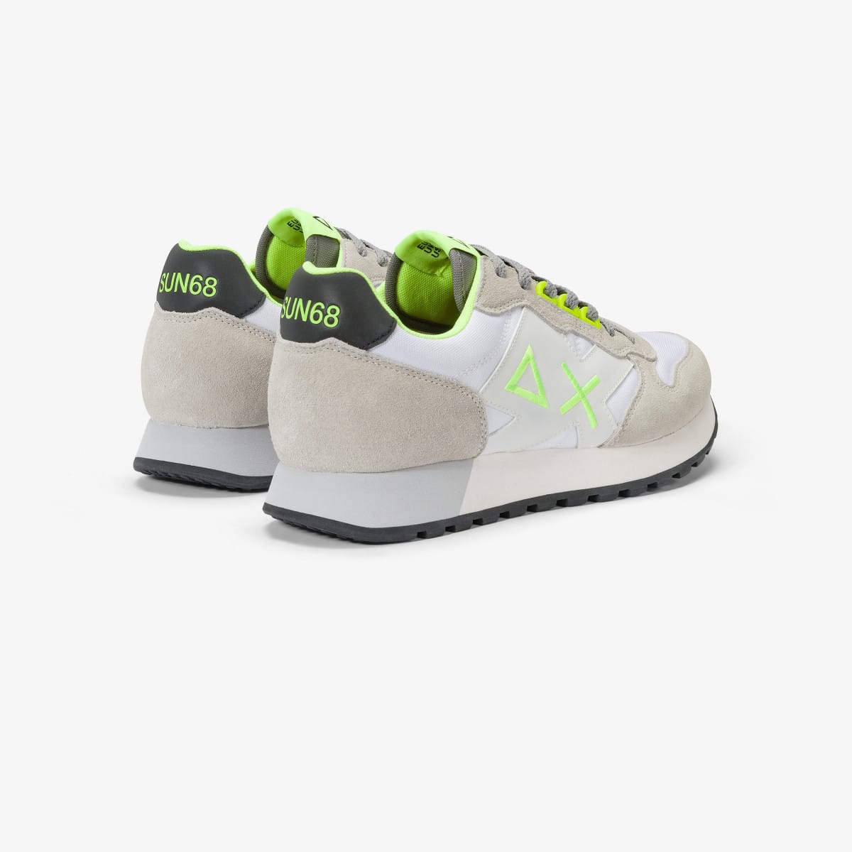 נעלי סניקרס לגבר SUN68 JAKI FLUO - White