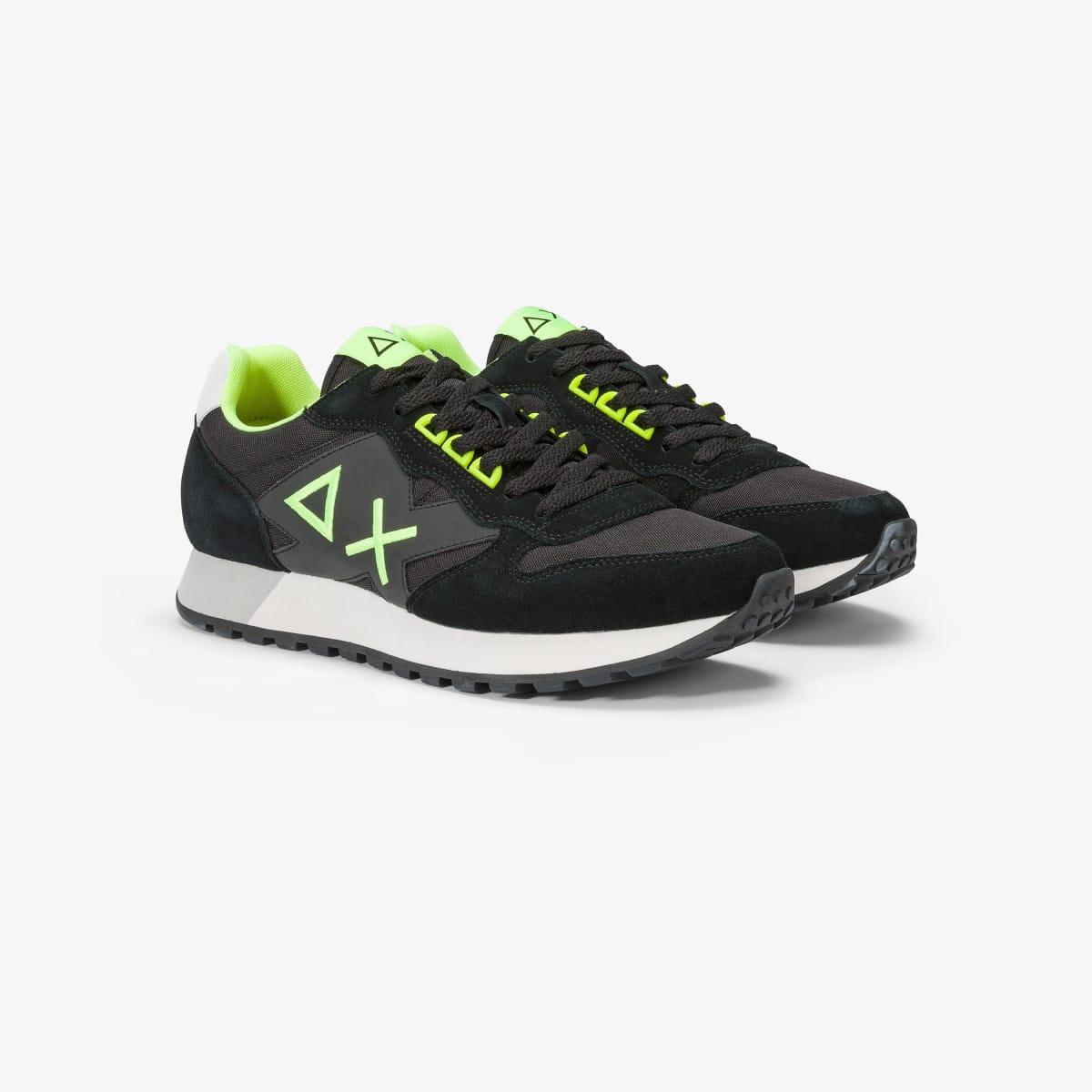 נעלי סניקרס לגבר SUN68 JAKI FLUO - Black
