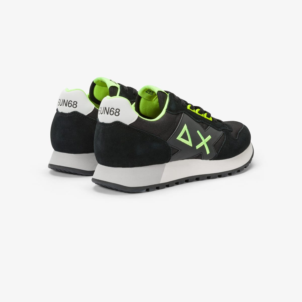 נעלי סניקרס לגבר SUN68 JAKI FLUO - Black