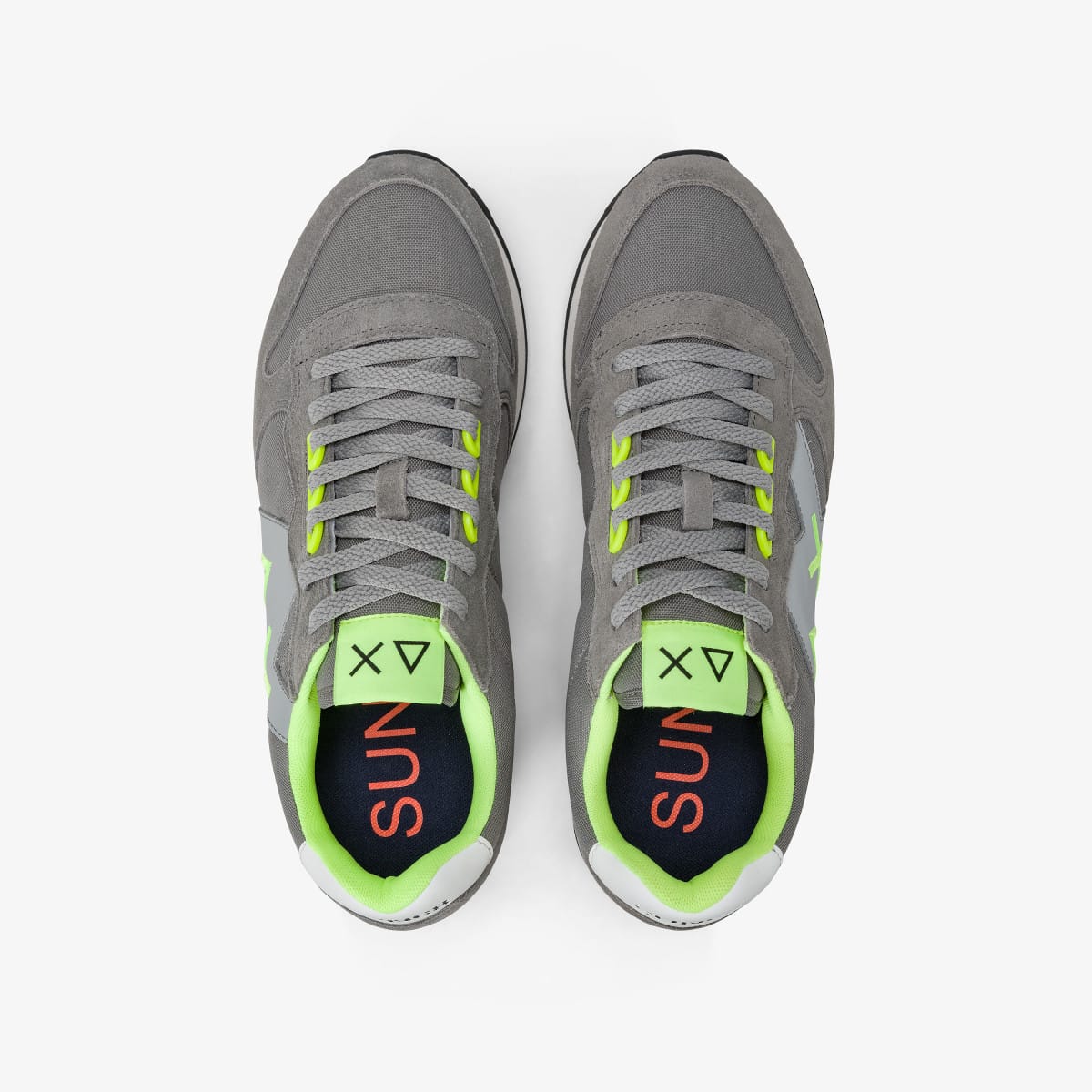 נעלי סניקרס לגבר SUN68 JAKI FLUO - Light Gray