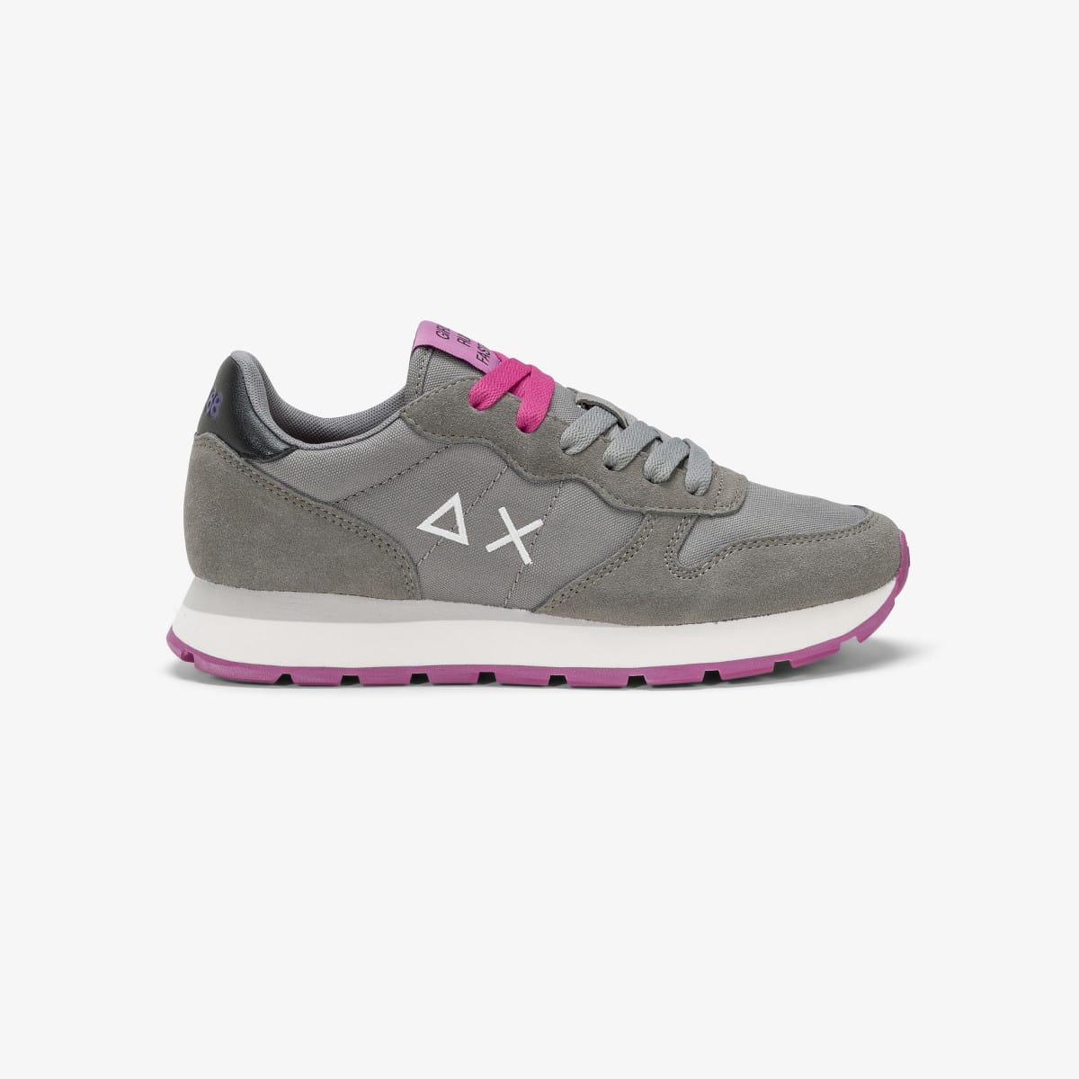 נעלי סניקרס לאישה SUN68 ALLY SOLID NYLON - Light Gray