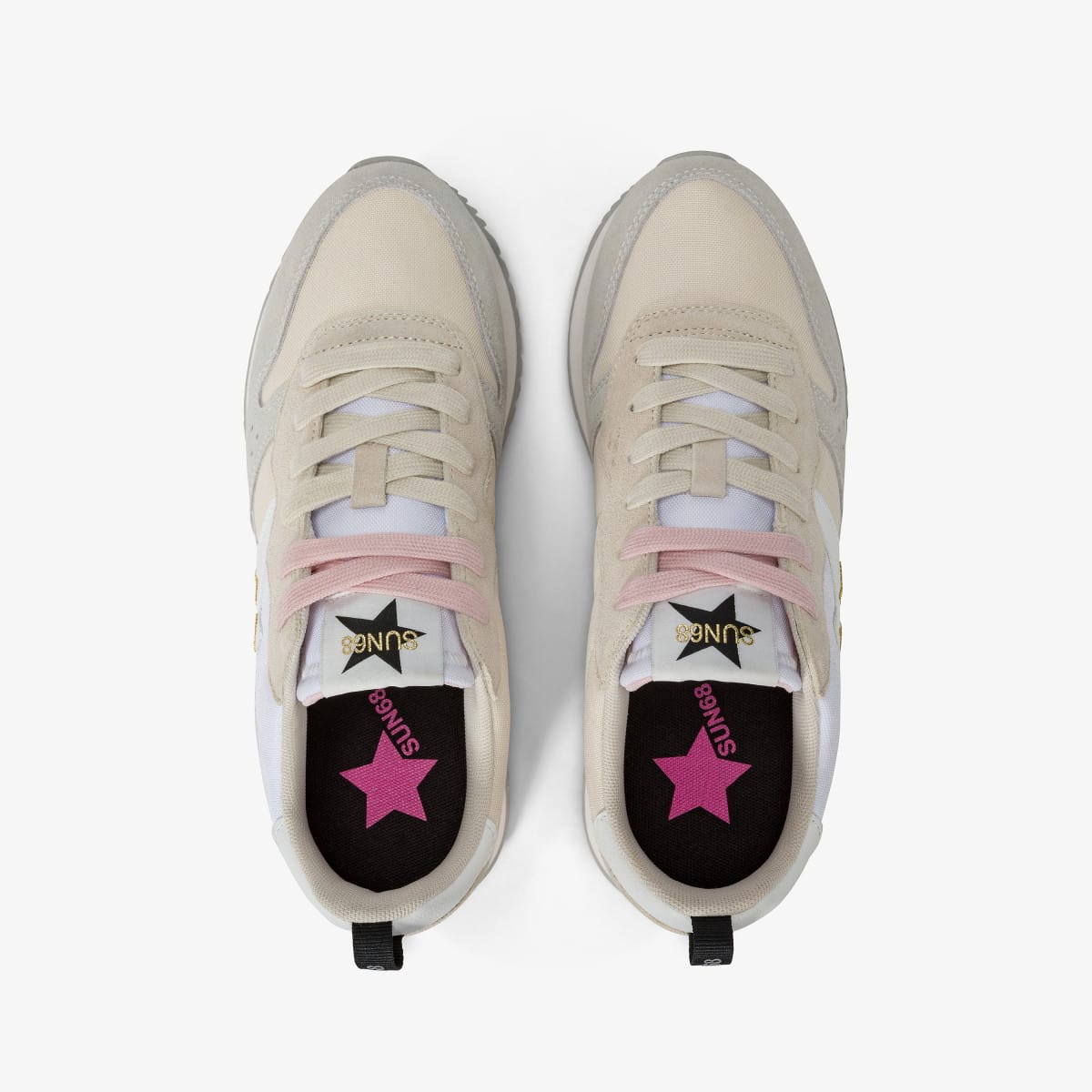 נעלי סניקרס לאישה SUN68 STARGIRL MULTICOLOR - White