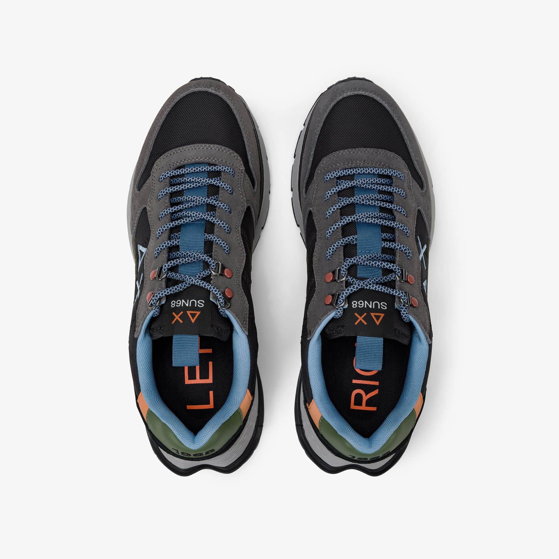 נעלי סניקרס לגבר SUN68 FIRE & CAMPING - Black
