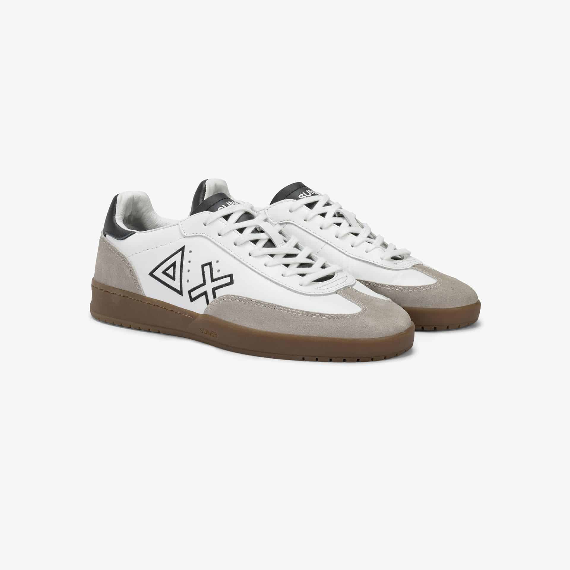 נעלי סניקרס לגבר SUN68 CALIFORNIA SUN LEATHER- White
