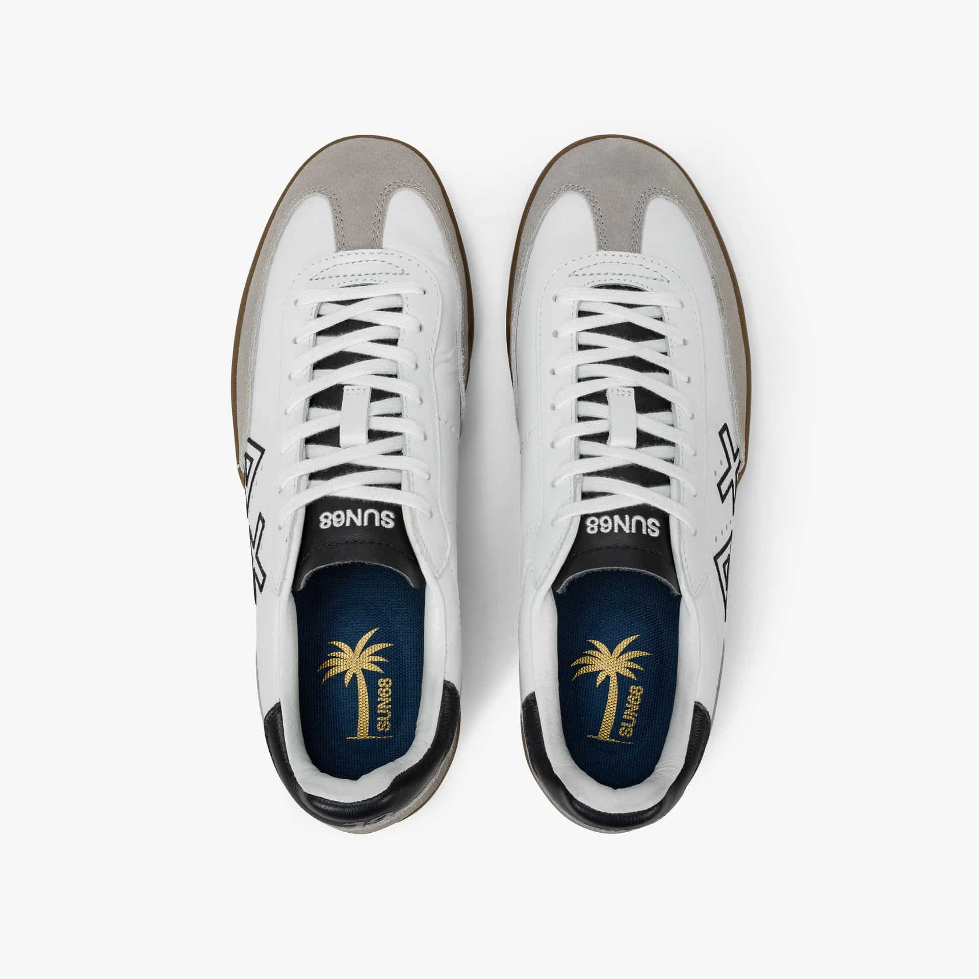 נעלי סניקרס לגבר SUN68 CALIFORNIA SUN LEATHER- White
