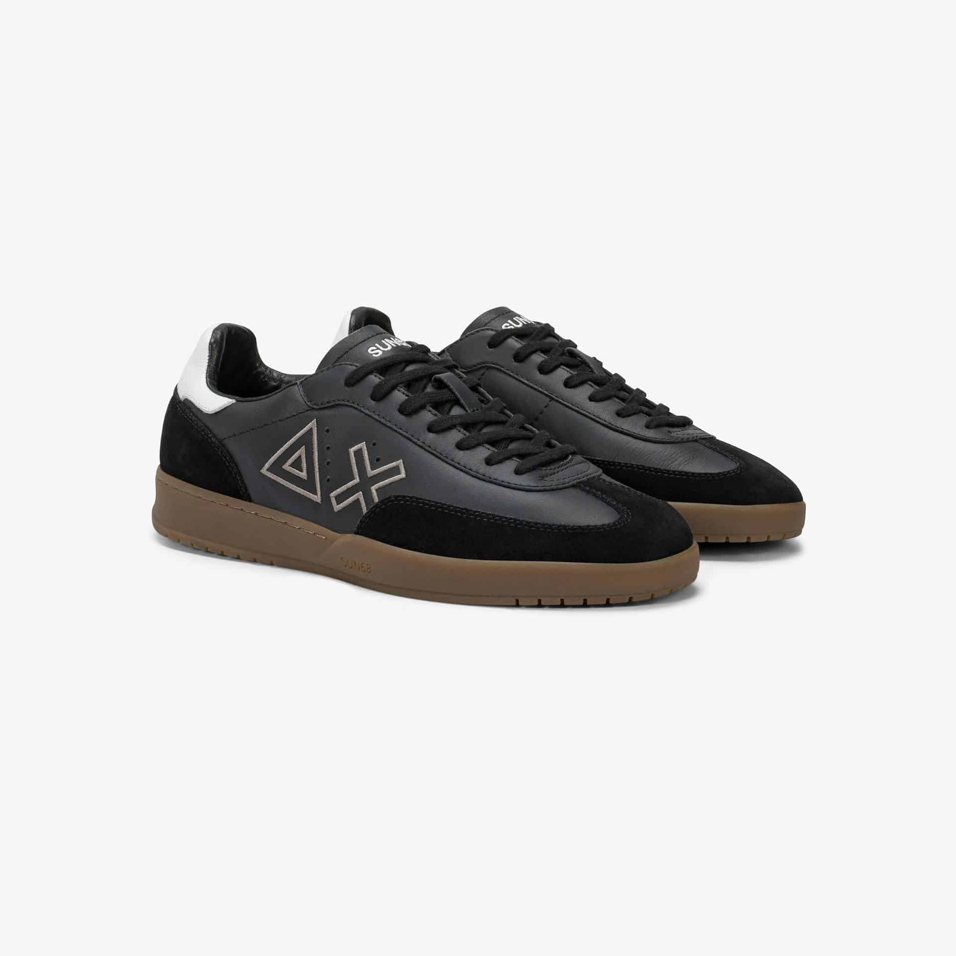 נעלי סניקרס לגבר SUN68 CALIFORNIA SUN LEATHER- Black