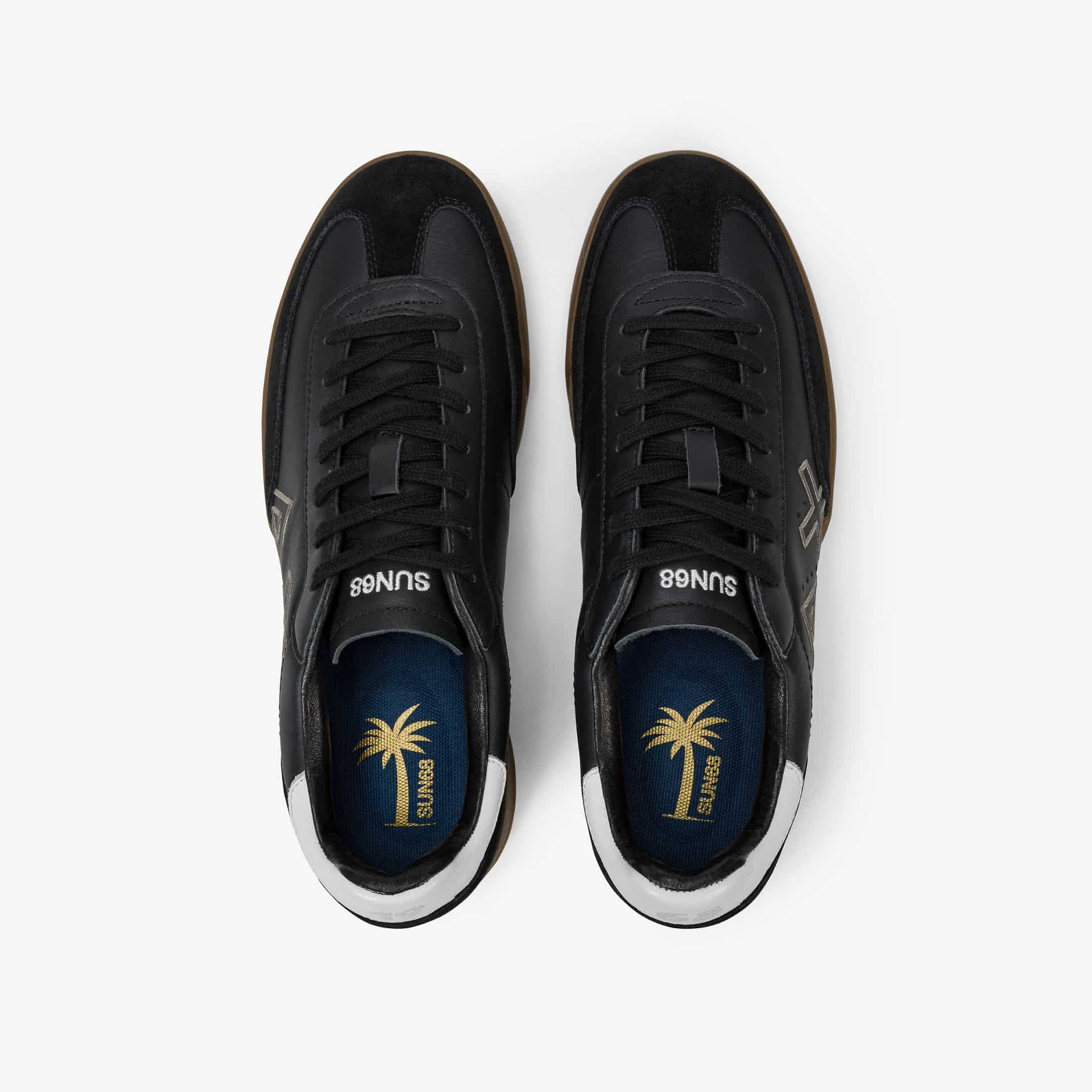 נעלי סניקרס לגבר SUN68 CALIFORNIA SUN LEATHER- Black