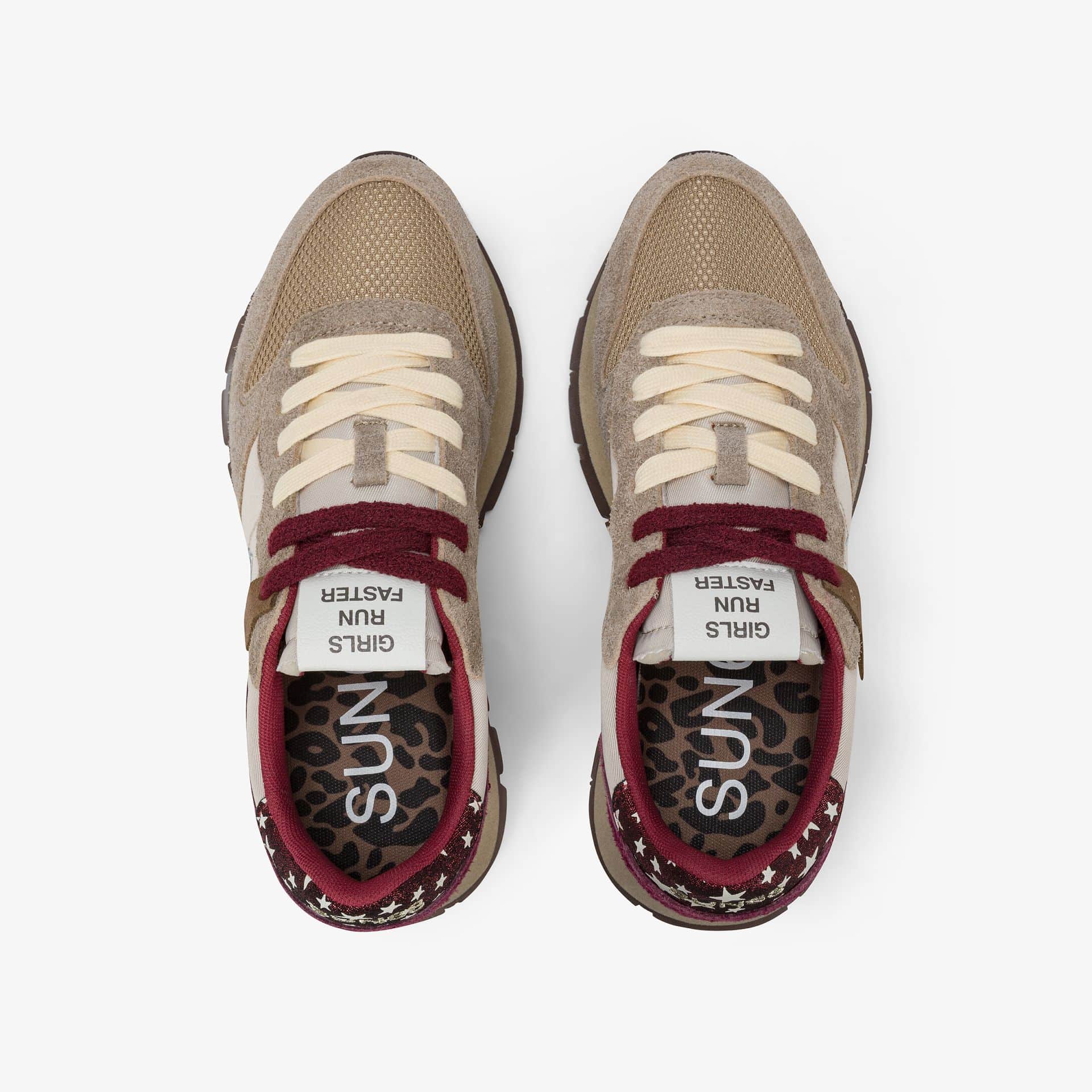 נעלי סניקרס לאישה SUN68 ALLY VINTAGE- Beige