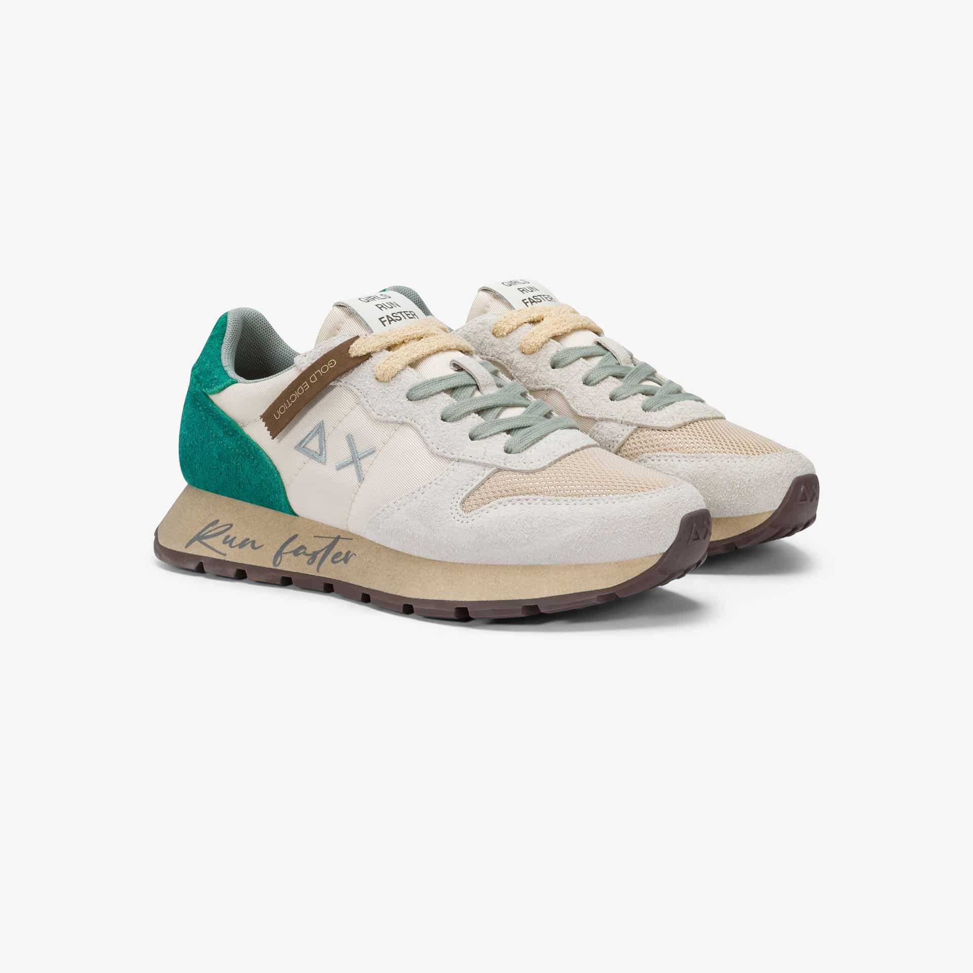 נעלי סניקרס לאישה SUN68 ALLY VINTAGE- Off White