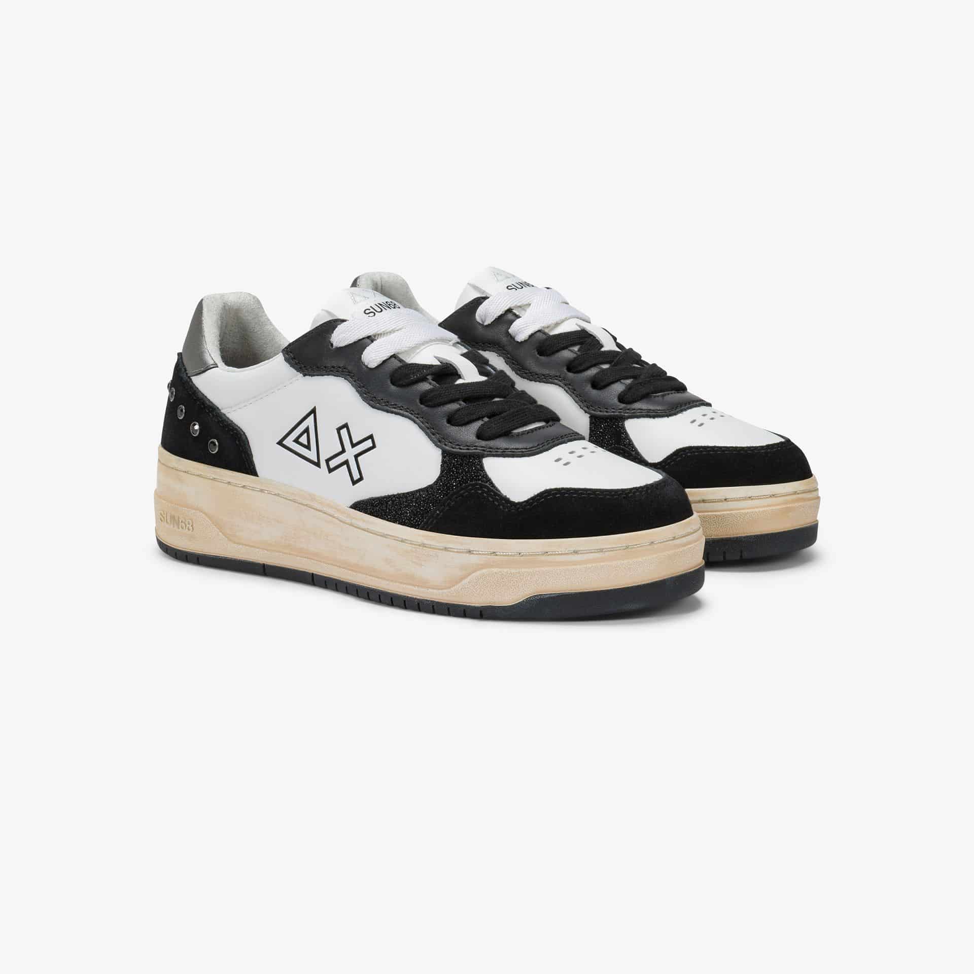 נעלי סניקרס לאישה SUN68 BASKET LOVE- Black