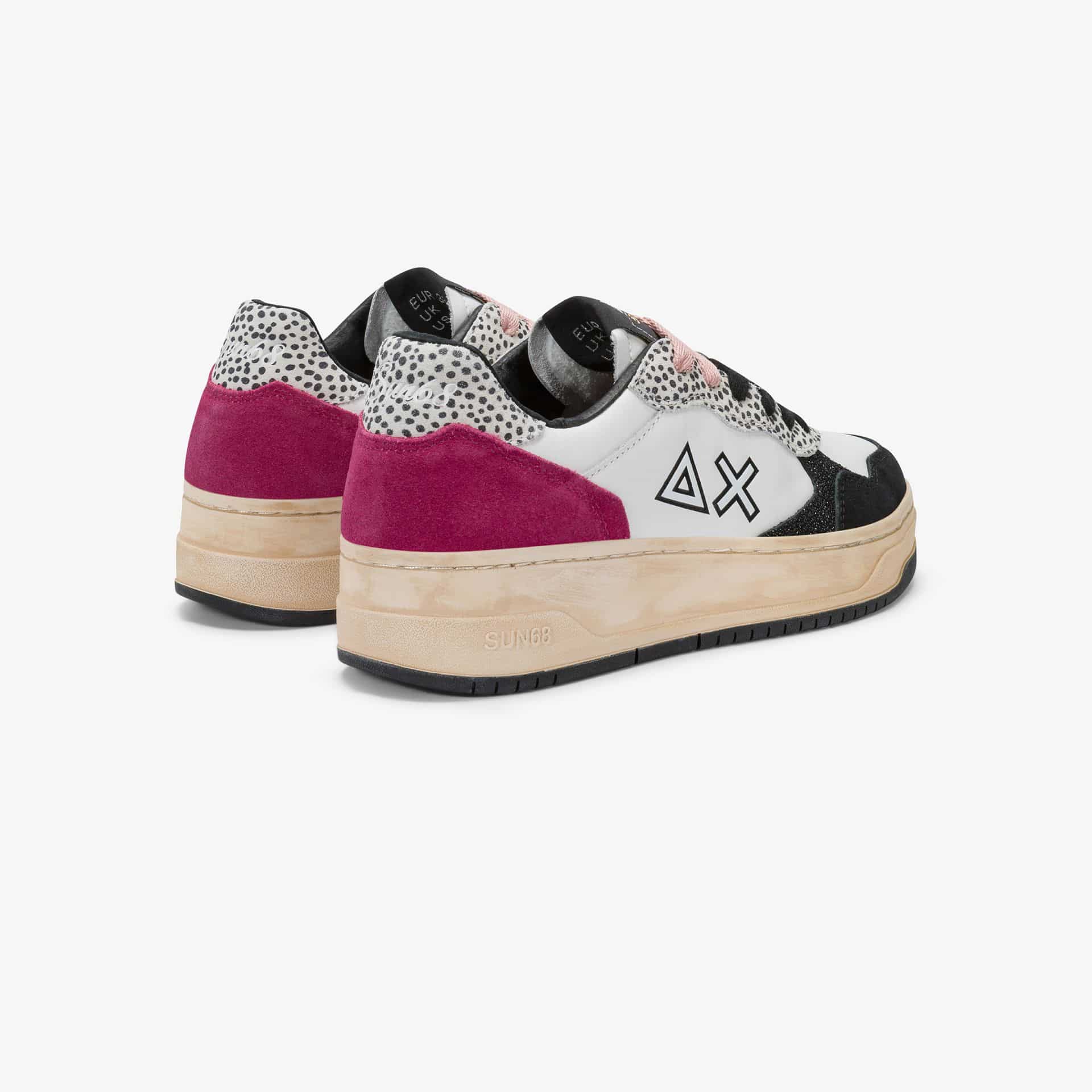 נעלי סניקרס לאישה SUN68 BASKET LOVE- Pink