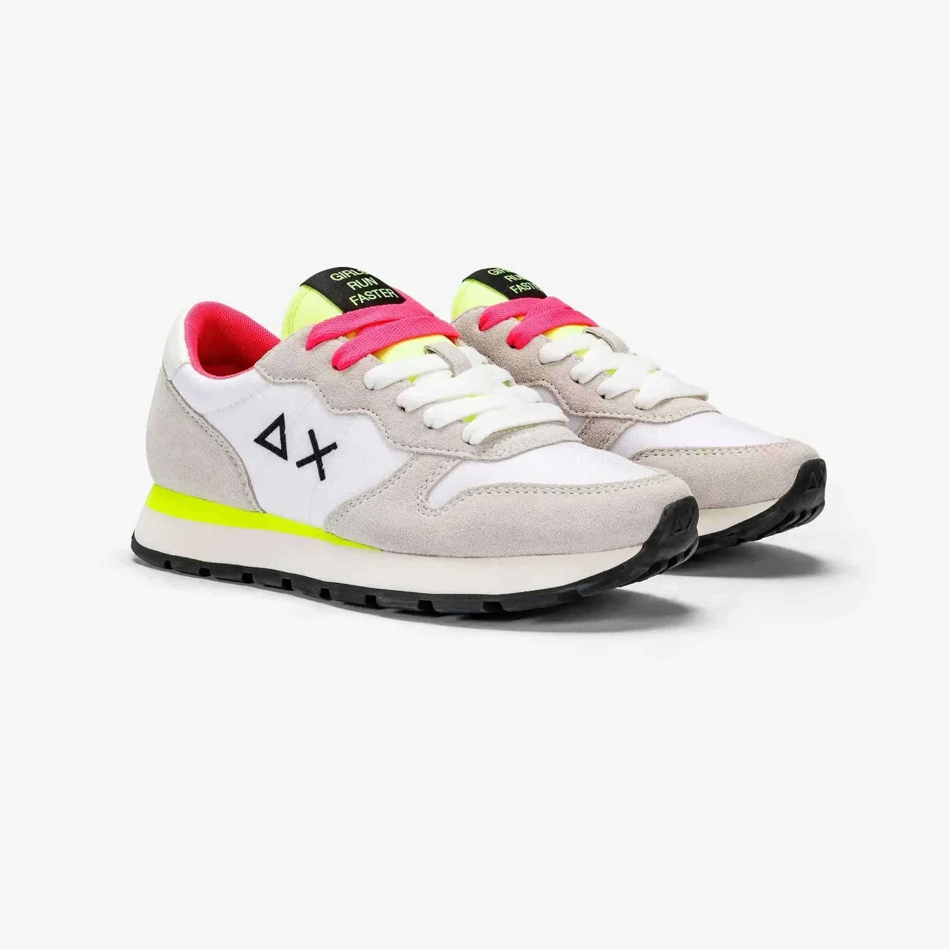 נעלי סניקרס לאישה SUN68 ALLY SOLID NYLON - White