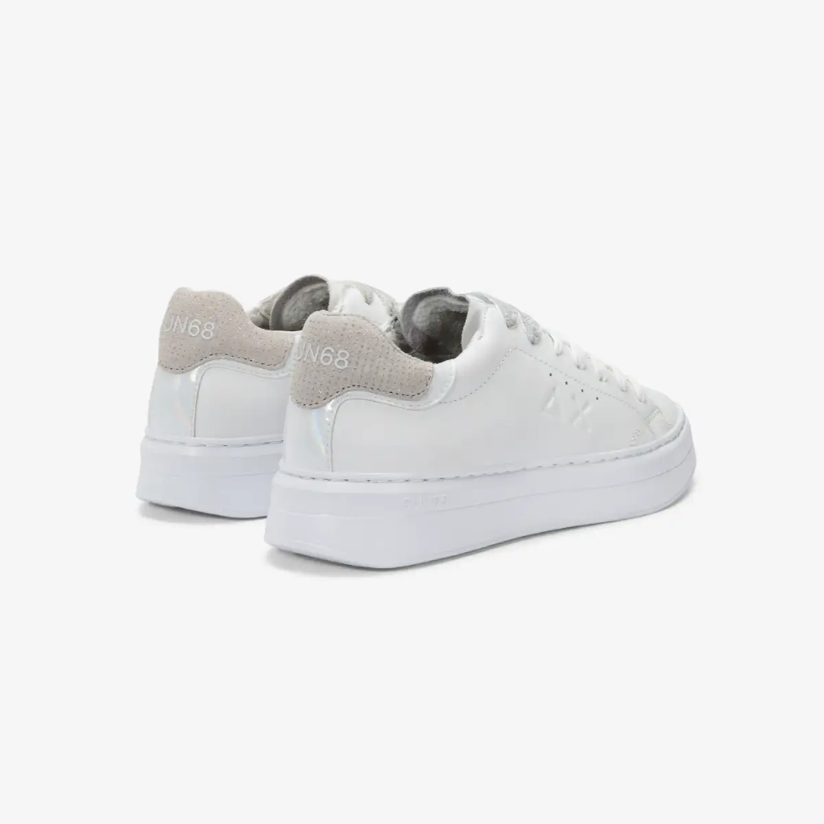 נעלי סניקרס לאישה SUN68 GRACE LEATHER WHITE