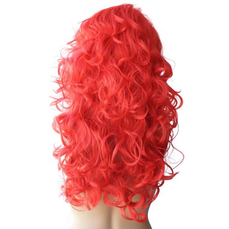 פאה גלית עם פוני - אדום